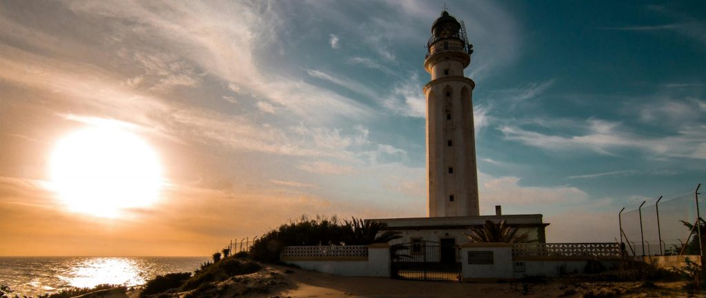 lighthouse of cadiz guiding sailors living in the spanish sea