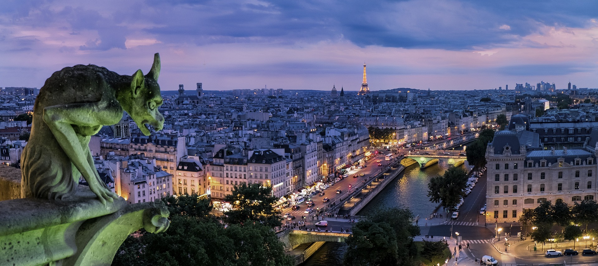 work in france - wide view of the city